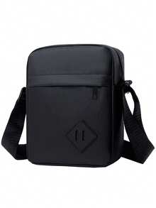 Men's Shoulder Bag, Messenger Bag, Small Crossbody Bag, Multi-Layer Business Wallet, Phone Pouch, Coin Purse, Oxford Cloth Mini Backpack - Black - View 6