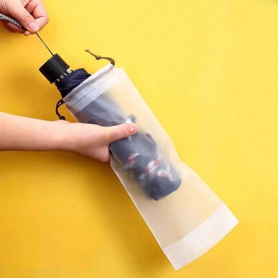 2pcs Foldable Umbrella Dust Cover, Portable Waterproof Protective Storage Bag - White - View 1