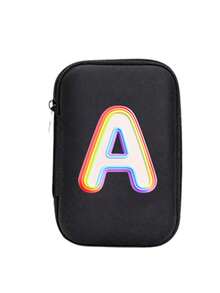 A-Z Letter EVA Storage Bag, Travel Data Cable + USB Cable Organizer Pouch, Electronics Accessories Carrying Case, Suitable For Cables, Chargers, Earphones, Earbuds, Convenient For Travel, Work, Study, Dorm Use - Multicolor - View 24