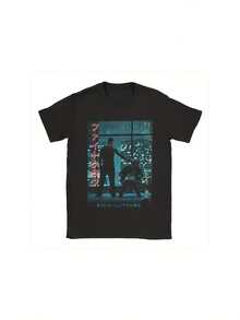 2026 New Unisex Vintage T-Shirt, Plain Printed T-Shirt, Fashionable Short Sleeve T-Shirt Suitable For Parties And Daily Wear, Perfect For Holidays And Playtime, Ideal For Parties And Family Vacations, Urban Fashion, Party Outfit, Summer Casual Wear - 黑色 - 查看 1