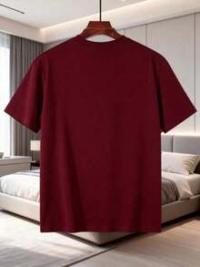 Camiseta de Mujer Oversize con Estampado Gráfico Retro de la Torre Eiffel de París, Diseño de Paisaje Urbano Francés, Uso Diario Casual, Corte Holgado, Lavable a Máquina, Elegante Top para Mujer | Top Casual para Uso Diario - Burdeos - Ver 2