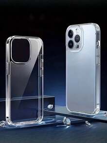 CteGlodrix Funda de teléfono transparente, minimalista y linda de alta calidad con cobertura completa y antideslizante para iPhone 17 Pro Max - transparente - Ver 1