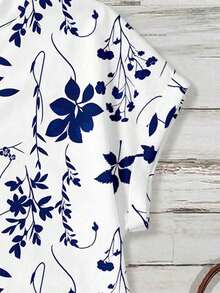 Camisa de mujer de unicolor con cuello en V, casual y versátil para uso diario - Multicolor 3 - Ver 4