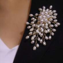 Pearl Firework Brooch, Elegant Luxury Lapel Pin Decoration For Suit, Sweater, Coat - Pearl Firework Brooch - View 9