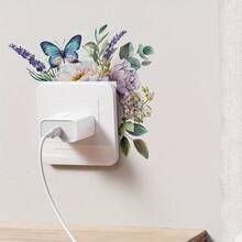 1/3pcs Watercolor Floral And Butterfly Pattern Light Switch Stickers, Removable Self-Adhesive Waterproof Wall Stickers, Suitable For Living Room, Bedroom, And Light Switch Decoration. - Switch Sticker - View 2