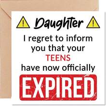 Funny "Outdated" Birthday Card Series For Daughter, Humorous Milestone Birthday Card, Suitable For 20/30/40 Years Old Birthday, Lighthearted & Amusing Birthday Greeting Card Gift - 20 Years Old - View 6