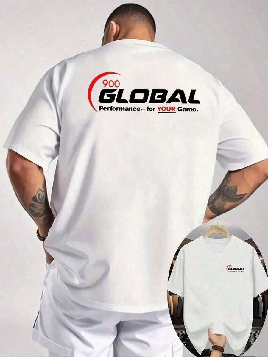 New Men's Fishing Pattern T-Shirt - 100% Cotton - Googan Baits Print T-Shirt On Back - Lightweight And Breathable Knit Top, Suitable For Outdoor Activities And Fishing Trips - Light Gray With Red And Green Details - Casual Summer Top, Double-Sided Print, Machine Washable Fabric S-3XL Soft - 白色 - 查看 1