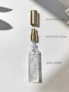 1, 2 Or 4pcs 0.41oz Aluminum Spray Head Glass Bottle, Diamond Pattern Mini Spray Bottle For Perfume Decanting - Multicolor - View 6