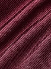 2 piezas Parte superior de tirantes casual con hebilla metálica anudada y bajo asimétrico ajustado, ropa de mujer para Navidad, Año Nuevo, fiesta, Acción de Gracias, blanco, salir, vacaciones - Burdeos - Ver 4