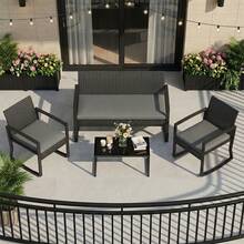 Desk And Chair Set - Black and Gray - View 6
