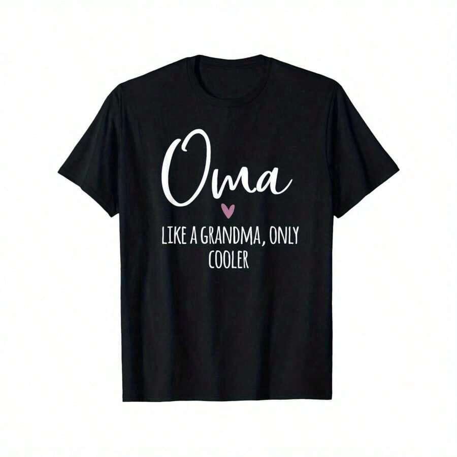 Últimos productos: Camiseta "Oma es como una abuela, solo que más genial" - 100% algodón, ligera, casual, de manga corta, cuello redondo, con diseño de corazón, regalo para el Día de la Madre para mujeres y hombres, tallas S-XXXL, color negro, ropa cómoda. |   Mensaje sincero |   Lavable a máquina - Negro - Ver 1