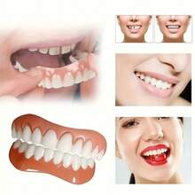 2Ps Non-Dental Aesthetic Tooth Veneers - Easy  Complete Smile Covers For Top & Bottom Teeth - Ideal Present For Valentine'S Day, Mother'S Day, And Father'S Day - Peach - View 5