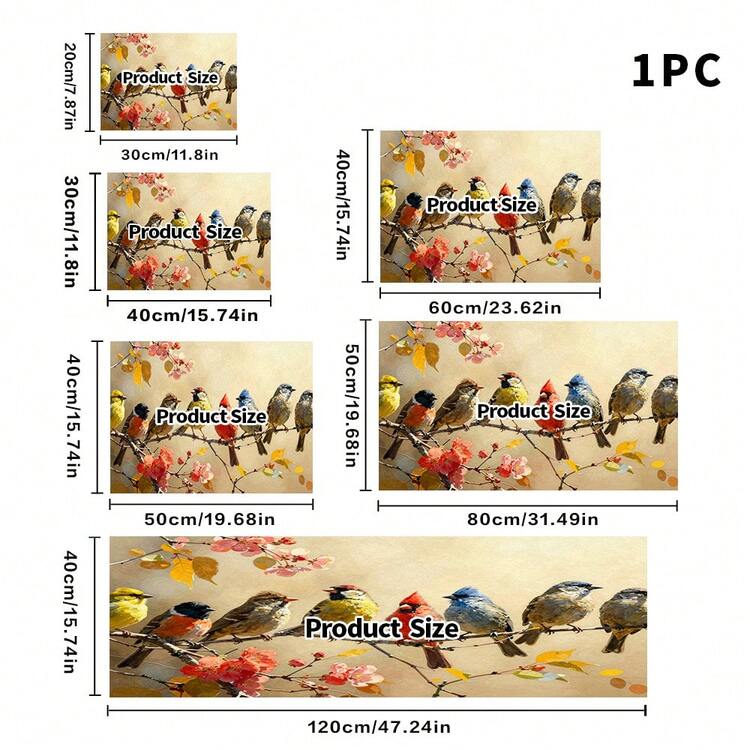1 tấm lót thấm hút đa năng họa tiết chim và hoa, thích hợp dùng cho bàn ăn và quán cà phê, quà tặng trang trí nhà cửa đầy màu sắc. - XYLSD-330 - Xem 5
