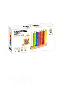 1pc Boxed Multicolor Beads, Early Education Counting Frame Color Matching, Beaded Matching Sticks, Bead Math Arithmetic Frame, Suitable For Party, Gathering - Multicolor - View 6