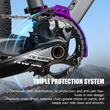 Colorful Bicycle Chain Guide, Aluminum Alloy Bike Chain Stabilizer, Anti-Drop Chain Guard, Anti-Slip Bicycle Chain Protector, Suitable For 32T-50T Single Chainring, Universal Clip-On Installation, Applicable To Mountain Bikes, Bicycles, Etc. Ideal Gift For Cycling Enthusiasts, Bicycle Chain Guard, Cycling Accessories, Bike Parts - Multicolor - View 7