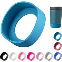 Silicone Boot Compatible With SmoothSip Slider Coffee Tumbler 12oz 20oz Only, Anti-Slip Sleeve Travel Coffee Mug Accessories - 深青色 - 查看 1