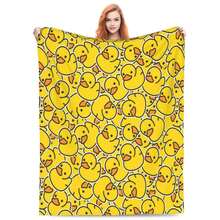 1 Stück gelbe Ente Muster bedruckte Flanelldecke, maschinenwaschbar, weich, warm, tragbar, geeignet für Bett, Reise, Camping, Schlafzimmer, Wohnzimmer, Heimdekoration, Büro, Sofa oder Stuhl, geeignet als Büro-Nickerchen-Abdeckung, Klimaanlage Lässig-Teppich, Heim-Festivalgeschenk-Teppich - Verschiedenfarbig - Übersicht 13