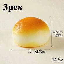 1 chiếc bánh mì mềm dẻo, giống thật, đồ chơi bóp giảm căng thẳng, mô hình trang trí bánh, đồ chơi độc đáo. - Xem 14