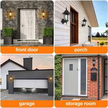 XCE|Solar Powered Outdoor Wall Lamp, Waterproof IP44 Courtyard Lamp For Outdoor Decoration, Battery Capacity 1800mAh,With 3 Modes Of Human Body Sensor For Dusk To Dawn Road Area Lighting - Suitable For Garage, Street, Courtyard, Wedding Lighting - 戶外壁燈 - 查看 6