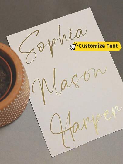 Etiquetas adhesivas personalizadas con nombre, tamaño de 3 a 6 pulgadas, pegatinas con nombre, pegatinas personalizadas, pegatinas con nombre, pegatinas con fecha, regalos DIY, hechos a mano, caligrafía, pegatinas de boda, pegatinas de regalo. Pegatinas holográficas con nombre personalizables adecuadas para botellas de agua, loncheras, artículos personales, vidrio, tazas, rollos, globos, pegatinas de caligrafía, decoraciones de cajas de regalo, recuerdos de boda, cajas de propuesta para damas de honor, cumpleaños, graduación, calendarios festivos, pegatinas de pared, regalos de boda personalizados