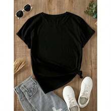 Playeras De Mujer Camiseta De Manga Larga Estampada Estilo Vaquera Vintage Para Mujer, Modelo BáSico De Cuello Redondo EláStico, Tela No Transparente Suave Y CóModa Al Tacto, Lavable A MáQuina Y De FáCil Cuidado, VersáTil Para Todas Las Estaciones, Ideal Para Uso Diario Y - Negro - Ver 2