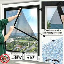 Summer Home Use Minimalist Design Black Mesh Window Screens, Curtains/Mosquito Nets, Mesh Screens, Netting For Insect Protection. Available In Various Sizes, 2 Cm Self-Adhesive Tape, Perfect For Gifts, Birthdays, And Graduations. - Screen Windows - View 106