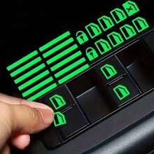 1 miếng dán nút chức năng nội thất ô tô, decal nhắc nhở nút công tắc có đèn chiếu sáng, miếng dán công tắc nâng hạ cửa kính chống trầy xước. - A - Xem 3