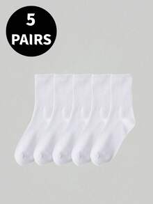1/5/10 đôi tất cao đến đầu gối kẻ sọc đen trắng, unisex, làm từ vải co giãn bền, cổ tất bo gân, mũi tất liền mạch, thích hợp cho mặc hàng ngày, tập thể dục và đi bộ thông thường. - Nhiều màu - Xem 10
