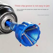 2pcs Portable Thread Repair Tool, Multi-Functional Deburring Tool - Chamfering, Outer Grinding, Sharpening, Suitable For Screw Repair And Metal Burr Treatment - Blue + Silver - View 8
