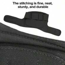 Breathable Fingerless Fitness Gloves, Thickened Silicone Anti-Slip Pads, Lightweight Full Palm Protection, Suitable For Weightlifting And Training, Textured Non-Slip Design Enhances Grip. - Black - View 5