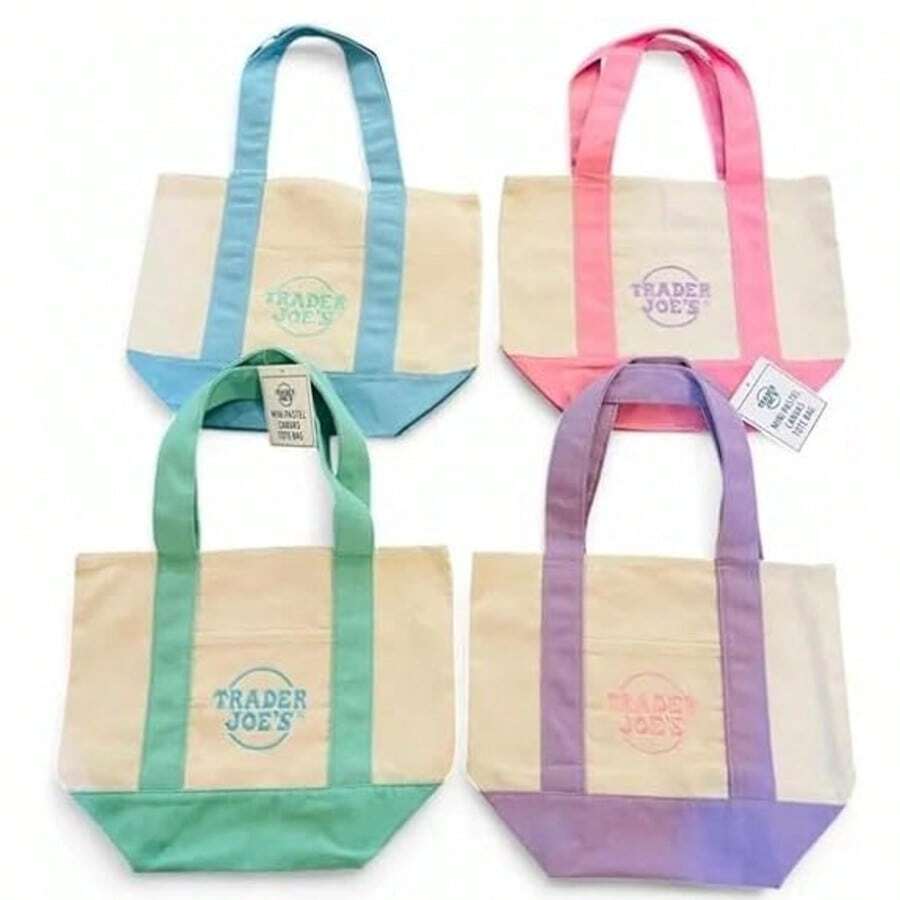 Canvas Tote Bag With , Multi-Pocket Women's Shoulder Bag, Multiple Pockets, Can Hold Daily Necessities, Travel Items And Work Supplies, Reusable, Casual Shopping Beach Bag, Versatile And Fashionable - 彩色 - 查看 1