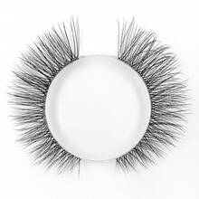 3D Faux Mink False Eyelashes Set 10 Pairs Lightweight Natural Look D Curl Fluffy Wispy Dramatic Volume Daily Makeup Lashes - Black - View 7