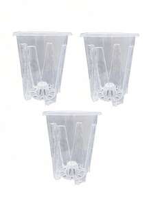 5 Packs Classic Round Transparent Orchid Pots, Breathable Plastic Flower Pots With Drainage Holes For Indoor Outdoor Garden - High-transparency Flower Pots - View 17