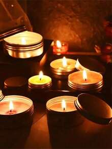 5/100pcs Pre Coated Wax Core With Metal Bracket, Smoke-Free And Lead-Free, Suitable For Making Soy Wax, Beeswax And Paraffin Wax Candles. It Is A Type Of Container Candle That Can Be Used For Home Decoration, Weddings, Parties, And Aromatherapy - Multicolor - View 5