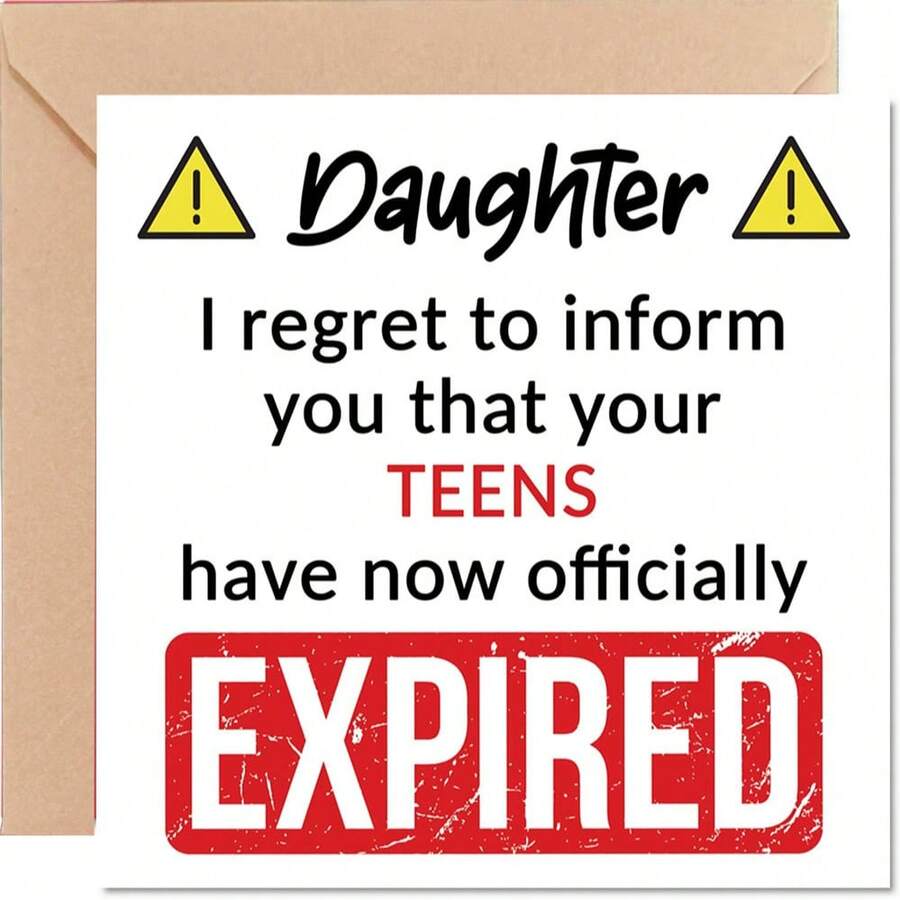 Funny "Outdated" Birthday Card Series For Daughter, Humorous Milestone Birthday Card, Suitable For 20/30/40 Years Old Birthday, Lighthearted & Amusing Birthday Greeting Card Gift - 20 Years Old - View 1