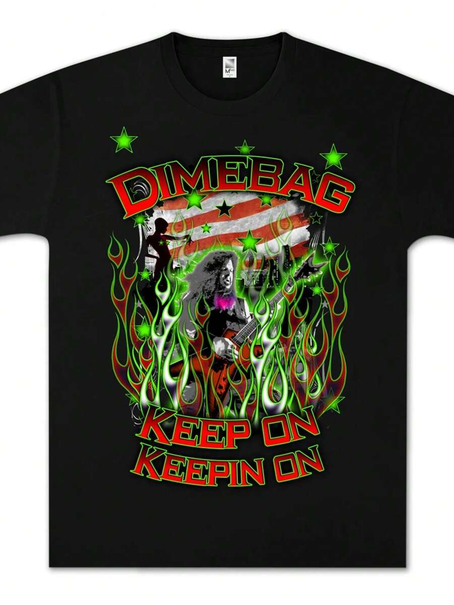 Camisetas de Dimebag Darrell, Mercancía de Dimebag Darrell, Sudaderas de Dimebag Darrell, Discos de Vinilo de Dimebag Darrell, Pósters de Dimebag Darrell, CDs de Dimebag Darrell, Gorras de Dimebag Darrell, Música de Dimebag Darrell, Tienda de Mercancía de Dimebag Darrell. Una camiseta de manga corta adecuada para el hogar, el uso diario, fiestas y viajes-perfecta como regalo para amigos o familiares. - Negro - Ver 1