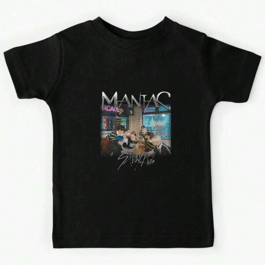 MANIAC SKZ,y Pure Cotton Casual T-Shirt, Loose Short Sleeve Basic Top For Teen Girls Ladies, Versatile For Daily Wear Street  School Time Vacation Travel Dating Casual Outdoor Outing Clothesy2k playeras de hombre algodón camiseta de algodón mujer playeras de niño camisetas playeras de niña tops para adolescentes y24k mujer - Negro - Ver 1