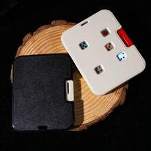 1件按鈕式機械骰子紓壓玩具，便攜口袋EDC感官玩具，多人互動派對與桌面桌遊 - 黑色 - 查看 5