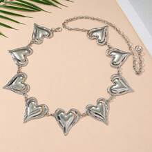 New Arrival Fashion Accessories, Sexy Waist Chain With Hammered Texture Round Rings, Western Style Waist Chain With Textured Round Discs For Women - Silver 1 - View 5