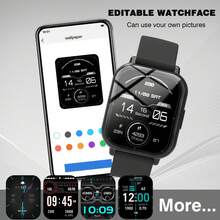 Smart Watch - High-Definition Display, Wireless Calling, Customizable Wallpaper, Fitness Tracking, Reminders, Music Control - Multicolor - View 5