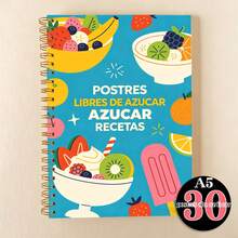1 Buku Resep Makanan Penutup Bebas Gula – Panduan Makanan Penutup Setelah Olahraga: 30 Hidangan Manis Rendah Kalori dan Kaya Protein, Perencana Makanan 100 Halaman, Ukuran Tas Olahraga A5 - A5 - View 9