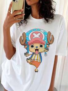 T-TonyS C-ChopperS Classic Jump T-Shirt, Graphic T-Shirt, Casual Top For Chopper Fans - White - View 1