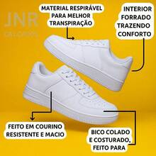 Men's Black And White Leather Sneakers For Work, Everyday Wear, Basic Neutral, Sizes 34 To 43, Casual, Business, Padded, Office, Outdoor, Party - 黑色 - 查看 2