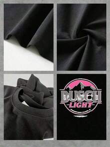 GiftClassicClassicBeer - Camiseta de Doble Cara con Estampado Inspirado en la Marca,% Algodón, Camiseta de VeranoSoft - Negro - Ver 5
