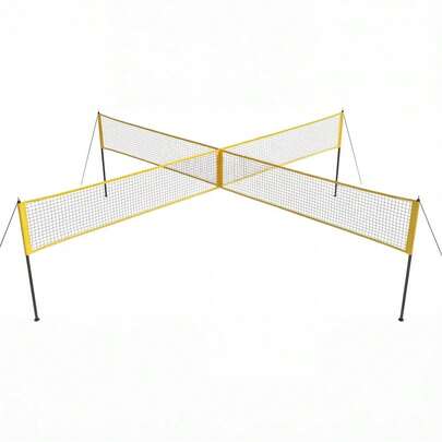 Complete 4 Square Volleyball Game Set   Portable Volleyball Outdoor Game Kits,
