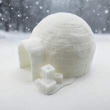 1 Peça Modelo de Casa de Neve de Plástico em Miniatura - Chalé de Inverno, com Design de Cômodo em Miniatura Detalhado, Adequado para Decoração de Natal, Modelo de Paisagem, Cenário de Aldeia de Neve e Exposição Polar - 1 - Visão 4