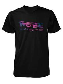Breathable Short-Sleeved T-Shirt With Spanish Rock Vocalist Print, Crew Neck Printed T-Shirt, Fashionable Casual T-Shirt, Suitable For Casual Daily Wear, Casual Summer Style For Rock Music Fans. - 黑色 - 查看 5