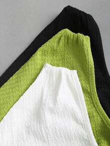Blusa minimalista asimétrica de unicolor para mujer - Multicolor - Ver 6