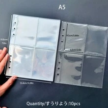 A5 全息心形拉链活页夹，A5 活页夹，可用于收纳邮票、贴纸、笔袋、相册、存折、日记、明信片、个人信息、办公用品、学习用品、偶像卡片、计划本、预算本、日程本、文件整理本 - 款式 - 查看 17