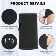 Compression Wrist Support Tendon Protection Bandage, Breathable Support Wrist, Suitable For Yoga, Basketball, Tennis And Other Sports, High Elastic Knit Design (Single Pack) - Multicolor - View 4